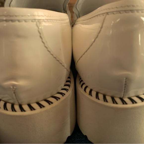 Stark Pure White Patent Leather La Canadienne Penny Loafer - Picture 5 of 9